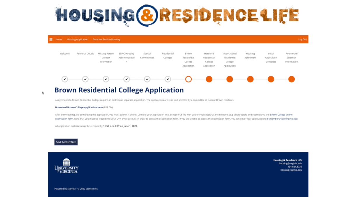 uva housing assignment